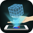 Rubiks Cube 3D Projection Joke icon
