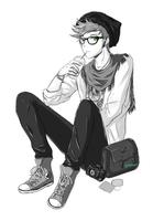 Drawing Anime Boy poster