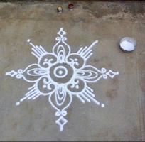 Simple Rangoli Design Affiche