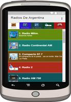 1 Schermata Emisoras, Radios de Argentina.