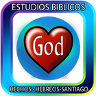 Estudios De La Biblia–Hechos–Hebreos-Santiago أيقونة