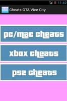 Poster Cheats for GTA Vice City