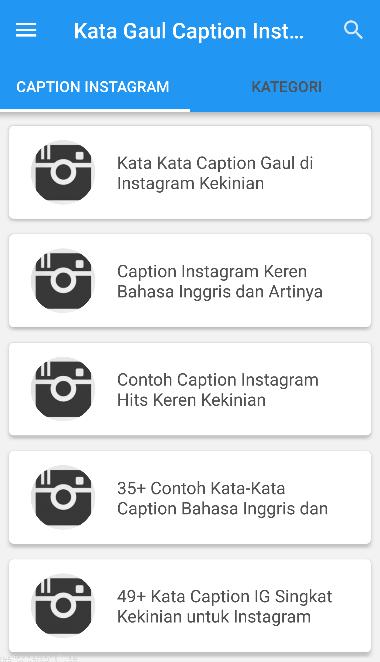 Kata Kata Gaul Caption Instagram Kekinian Für Android Apk
