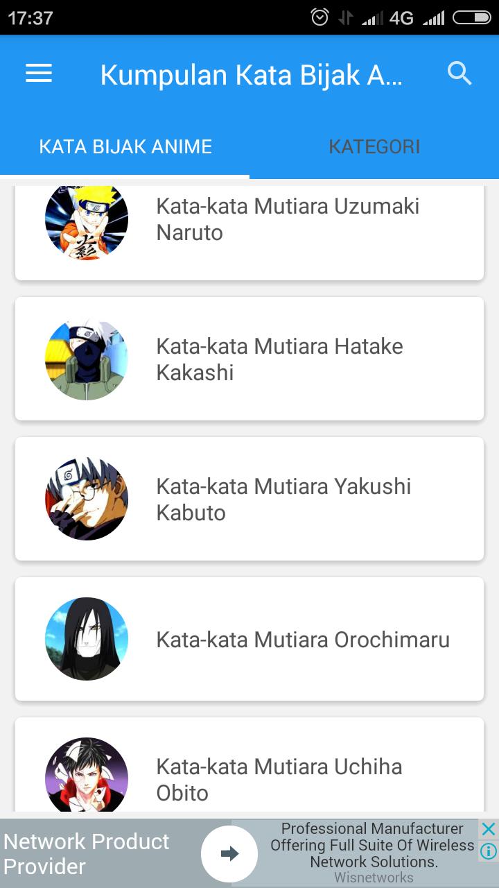 Kata Bijak Anime Terbaik For Android Apk Download