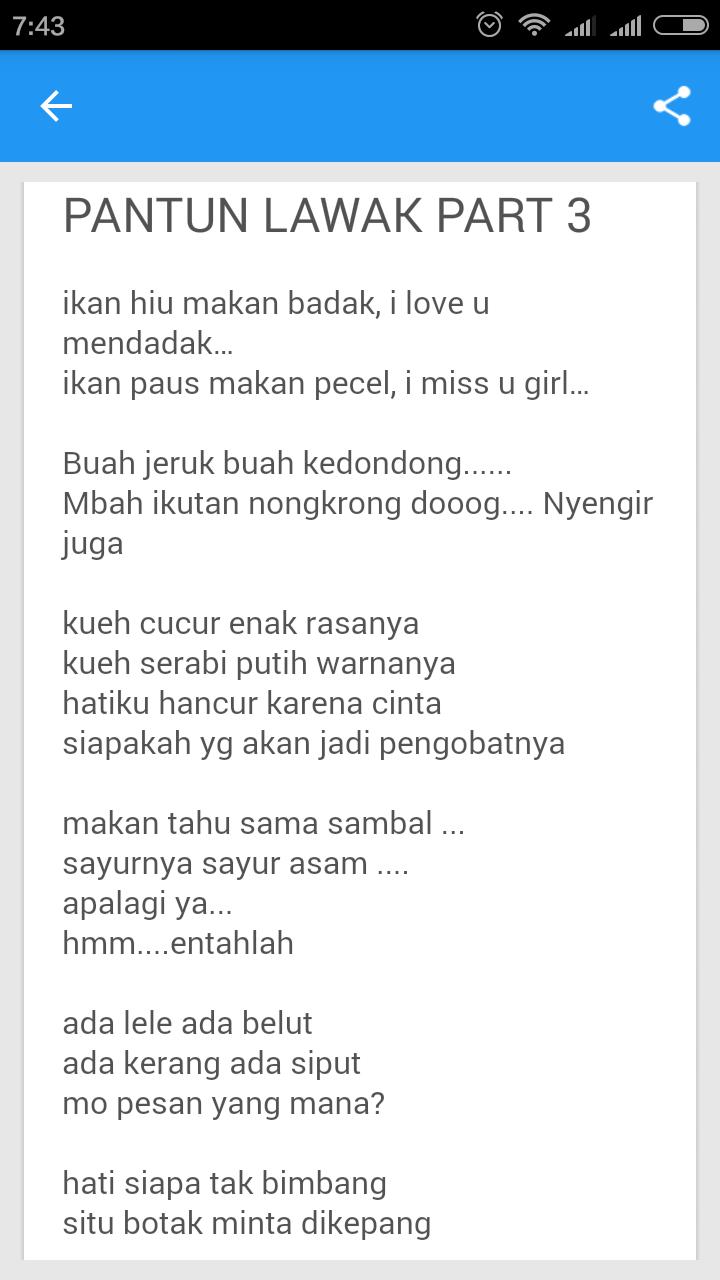 Kumpulan Pantun Lawak Lucu For Android APK Download