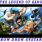 how to draw avatars aang icône