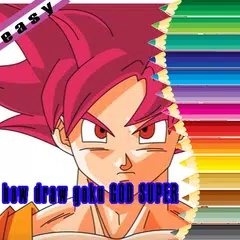 how draw goku super god