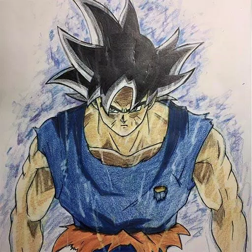 Desenhando o Goku Instinto Superior Completo - Drawing Goku 