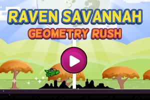 Raven Savannah Geometry Rush Affiche