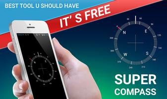 GPS Compass (No Ads) Poster