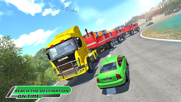 Long Trailer Euro Truck Cargo Transporter Drive screenshot 9