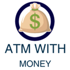 ATM with money icône