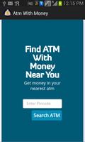 ATM with money poster