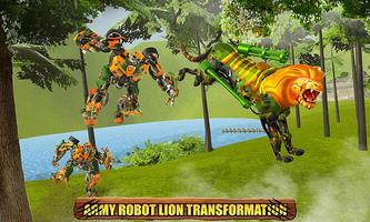 Angry Lion Robot Transforming Games Wild Lion Game capture d'écran 1