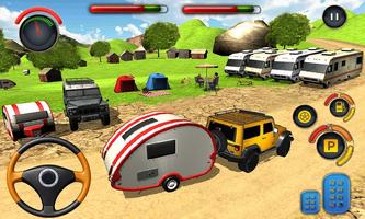 Offroad Campervan Truck Driving: Outdoor Camping poster