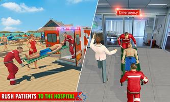 Lifeguard Beach Rescue ER Emergency Hospital Games syot layar 2