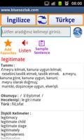 برنامه‌نما Çevrimdışı Sesli Sözlük ENG-TR عکس از صفحه
