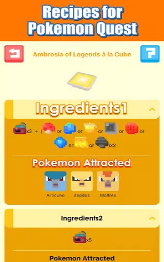 Recipes Guide for Pokemon Quest New APK for Android Download