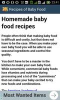 Baby Food Recipes capture d'écran 2