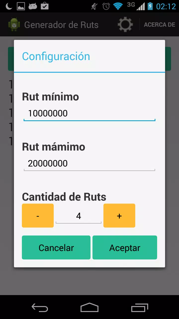 Descarga de APK de Generador de Rut para Android