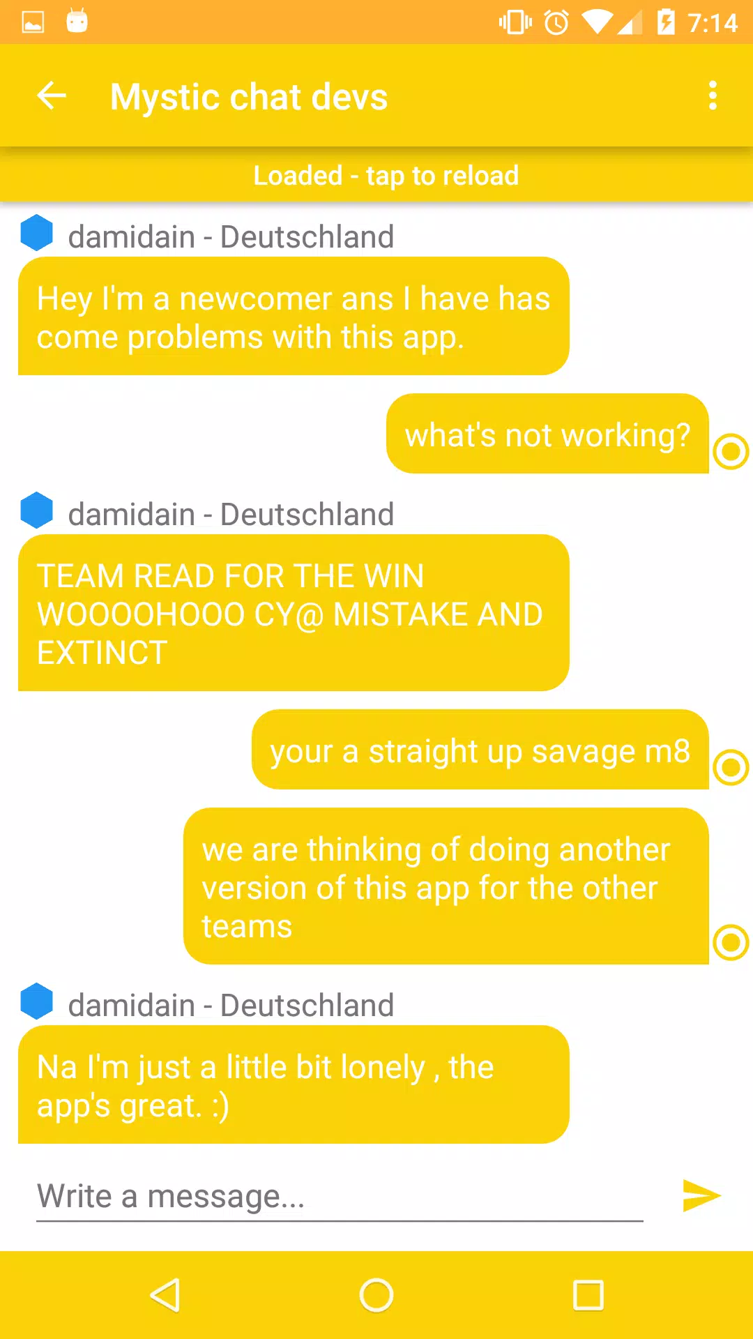Go chat problem