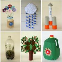Recycled crafts ideas-poster