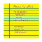 React NotePad 图标