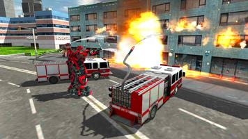 Real Robot Fire Truck:Fire Fighter Robot Transform تصوير الشاشة 2