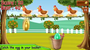 chicken egg catcher game new 海報