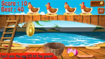 برنامه‌نما chicken egg catcher game new عکس از صفحه