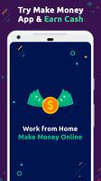 網上賺錢 - 在家工作 海報