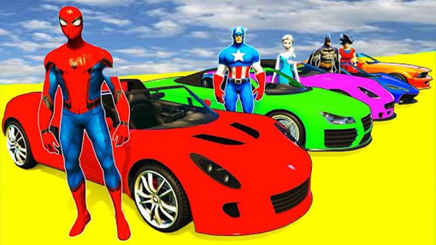 Superhero Car Stunt Racing Supercity Color Cars APK for Android Download