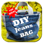 100 Sac à main en jeans bleu icône