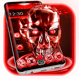 ikon Tema Skull Tech Merah