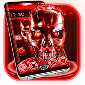 Red Tech Skull Theme icon