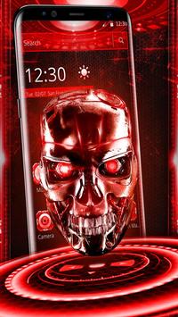 Red Tech Skull Theme poster