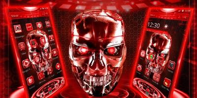 Tema Skull Tech Merah screenshot 3