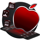 3D Red Apple Glass Theme APK