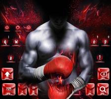 Boxe poinçon héros clavier thème Affiche