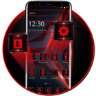 Tema de Red Black Tech icono