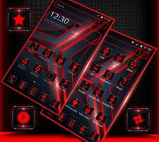 Rood zwart tech-thema-poster