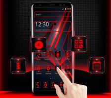 Red Black Tech Theme اسکرین شاٹ 1