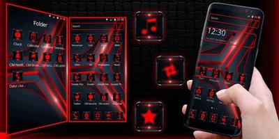 Red Black Tech Theme screenshot 3