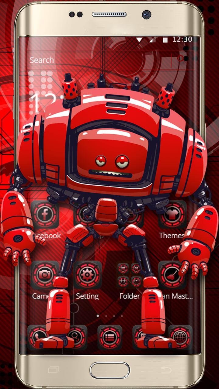Red Cute Robot Theme for Android - APK Download