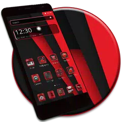 download Tema classico rosso scuro nero APK