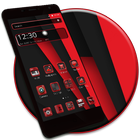 Red Dark Black Classic Theme icône