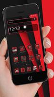 Red Dark Black Classic Theme Affiche