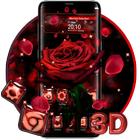 Red rose Glass Theme ikon