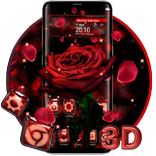 Tema di vetro rosa rossa