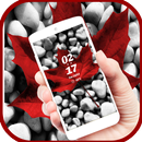 APK Maple leaf pebble lock theme